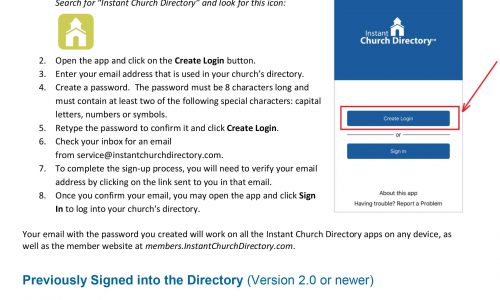 Please Join Our Church Directory